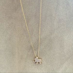 Tiny Gold Elephant Necklace